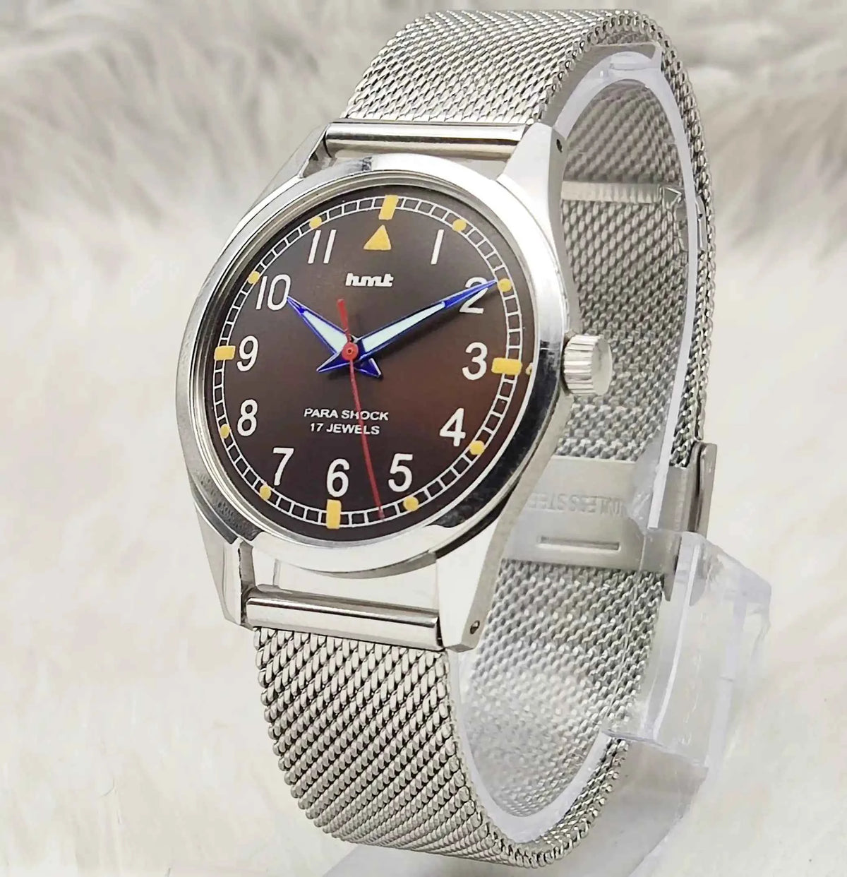 HMT Handwinding Watch - Coffee Brown Dial 17 Jewels Timepiece