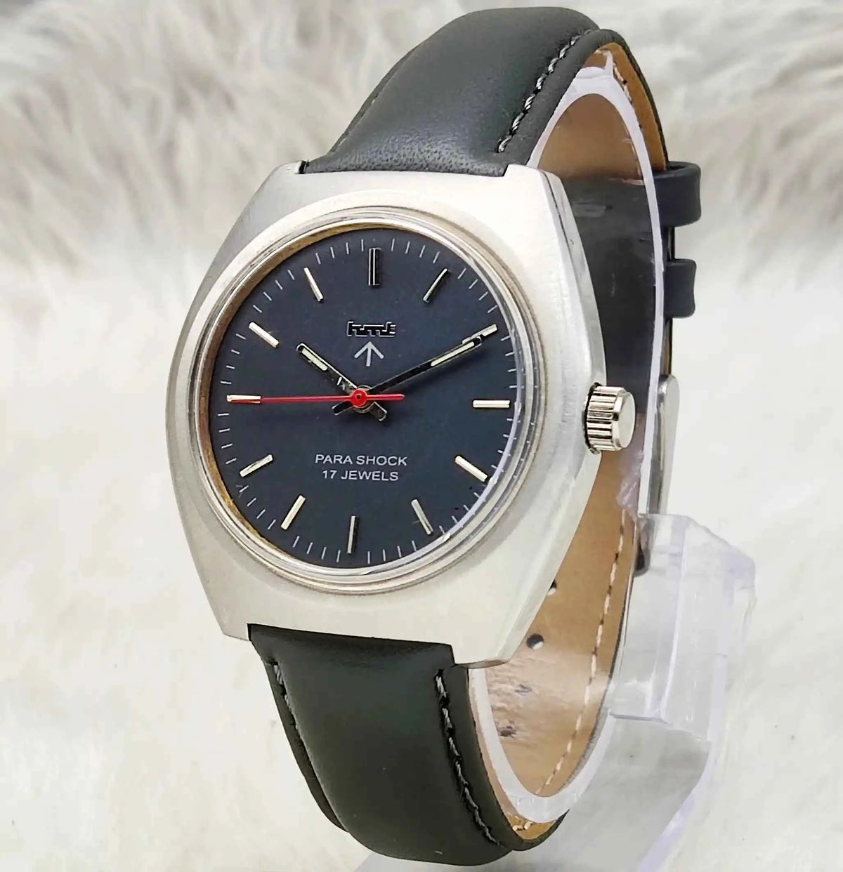 HMT Handwinding Watch Gray Dial with Stick Indices - 17 Jewels Timepiece