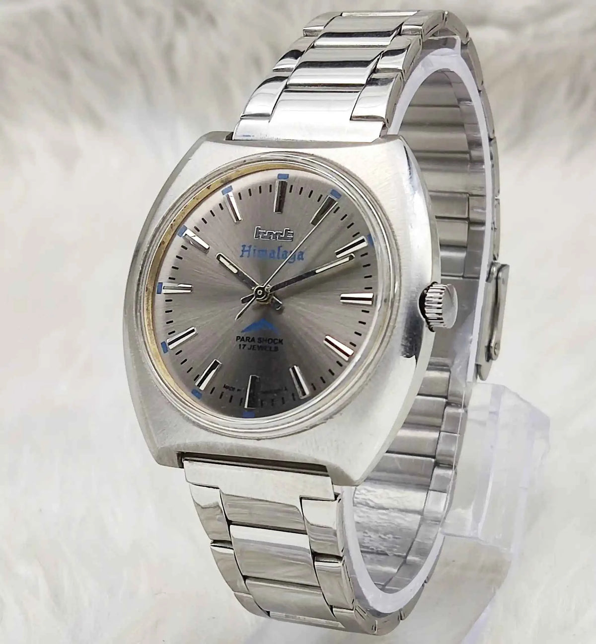 HMT Himalaya Handwinding Watch with Gray Dial and Stick Indices