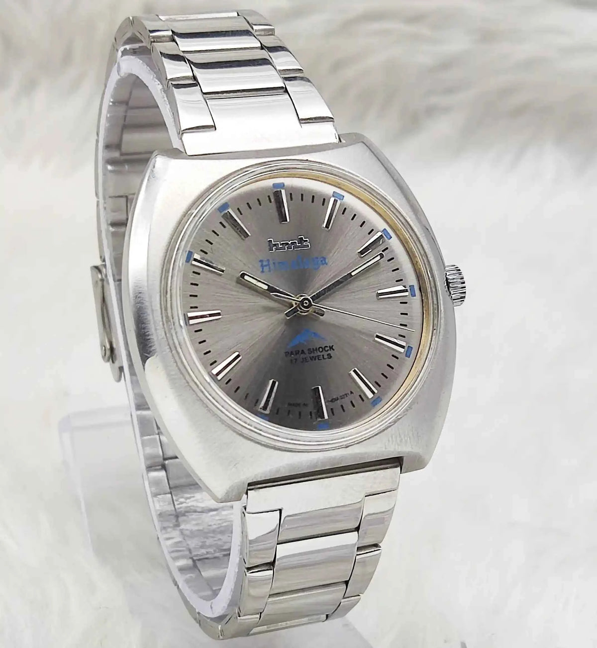 HMT Himalaya Handwinding Watch with Gray Dial and Stick Indices