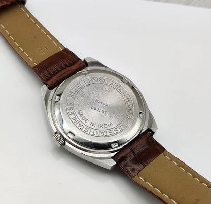 HMT Himalaya Men's Watch - Timeless Handwinding Mechanics with Elegant Gray Dial