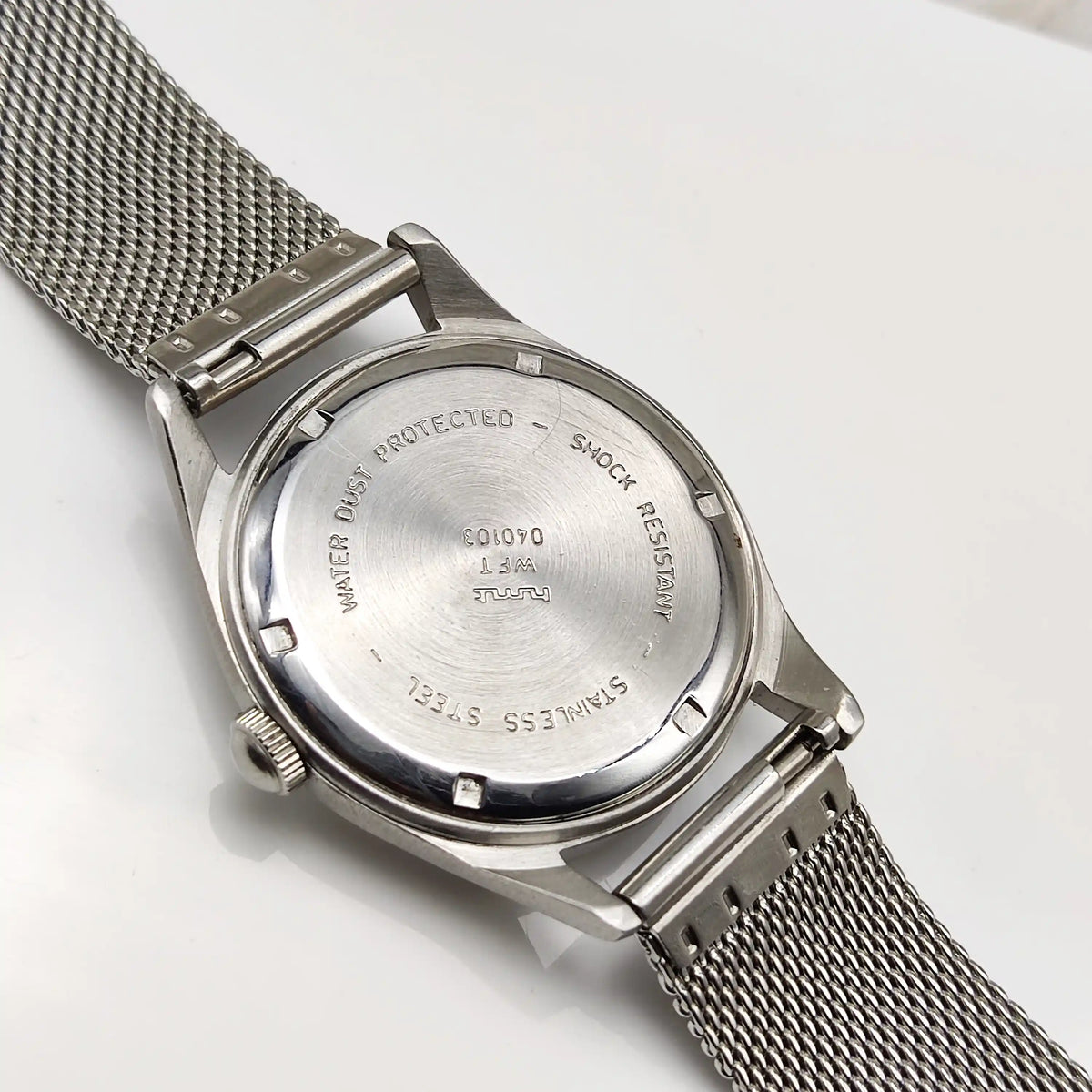 HMT Janata Men's Watch - 17 Jewels White Dial with Arabic Numerals and Handwinding Design
