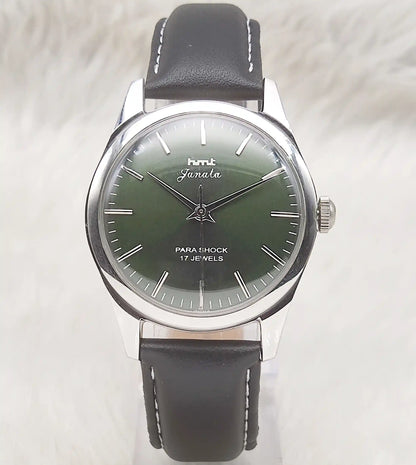 HMT Janata Mechanical Handwinding Watch - Timeless Elegance with an Apple Green Dial
