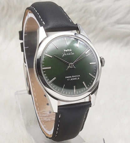 HMT Janata Mechanical Handwinding Watch - Timeless Elegance with an Apple Green Dial