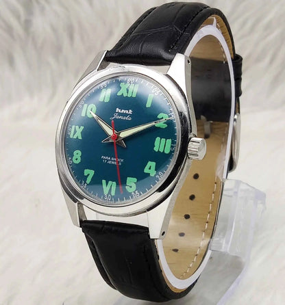 HMT Janata Mechanical Watch: Timeless Craftsmanship with a Greenish Dial
