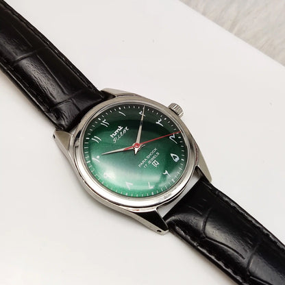 HMT Pilot Handwinding Watch: A Timeless Classic with Green Arabic Numerals