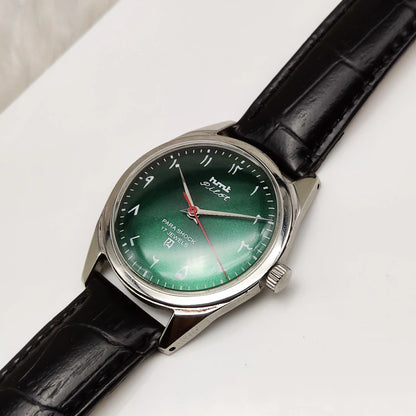 HMT Pilot Handwinding Watch: A Timeless Classic with Green Arabic Numerals