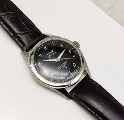 HMT Janata Handwinding Black Arabic Numerals Indices Dial 17 Jewels Watch