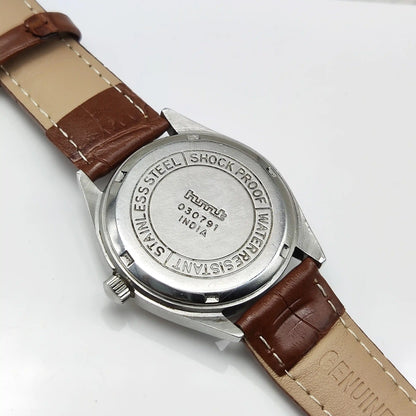 HMT Handwinding Men's Watch: Timeless Pink Dial Beauty with 17 Jewels