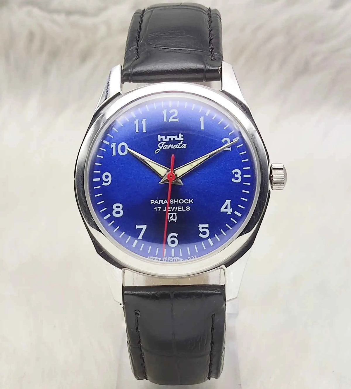 Experience Timeless Precision: HMT Janata Mechanical Watch with Bluish Dial