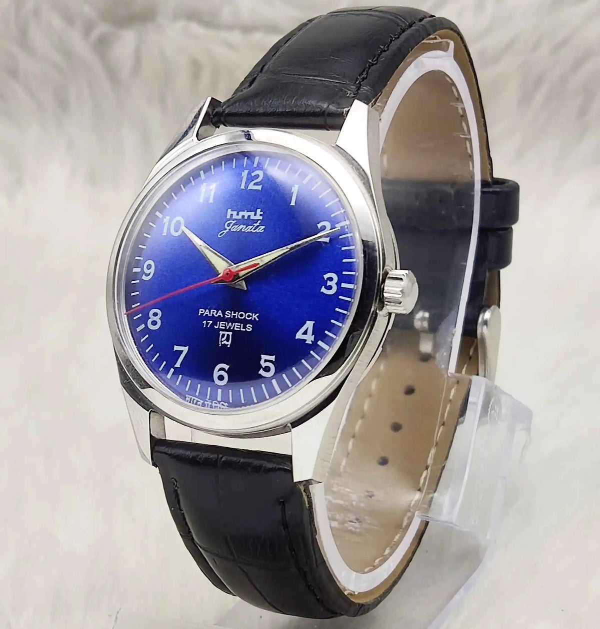 Experience Timeless Precision: HMT Janata Mechanical Watch with Bluish Dial