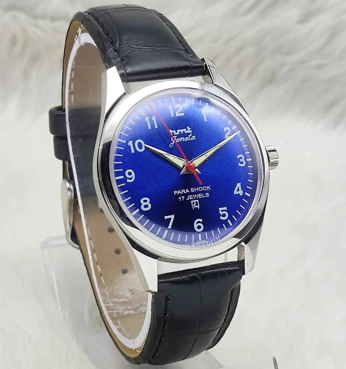 Experience Timeless Precision: HMT Janata Mechanical Watch with Bluish Dial