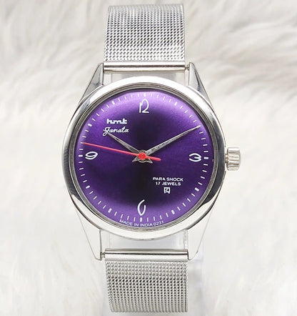 HMT Janata Purple Dial Watch - A Timeless Mechanical Masterpiece for the Modern Gentleman