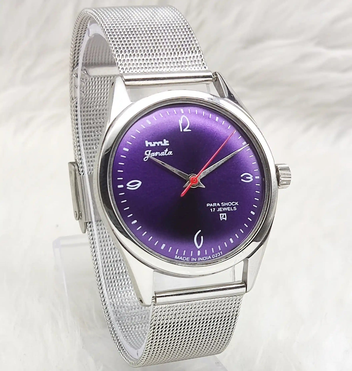 HMT Janata Purple Dial Watch - A Timeless Mechanical Masterpiece for the Modern Gentleman