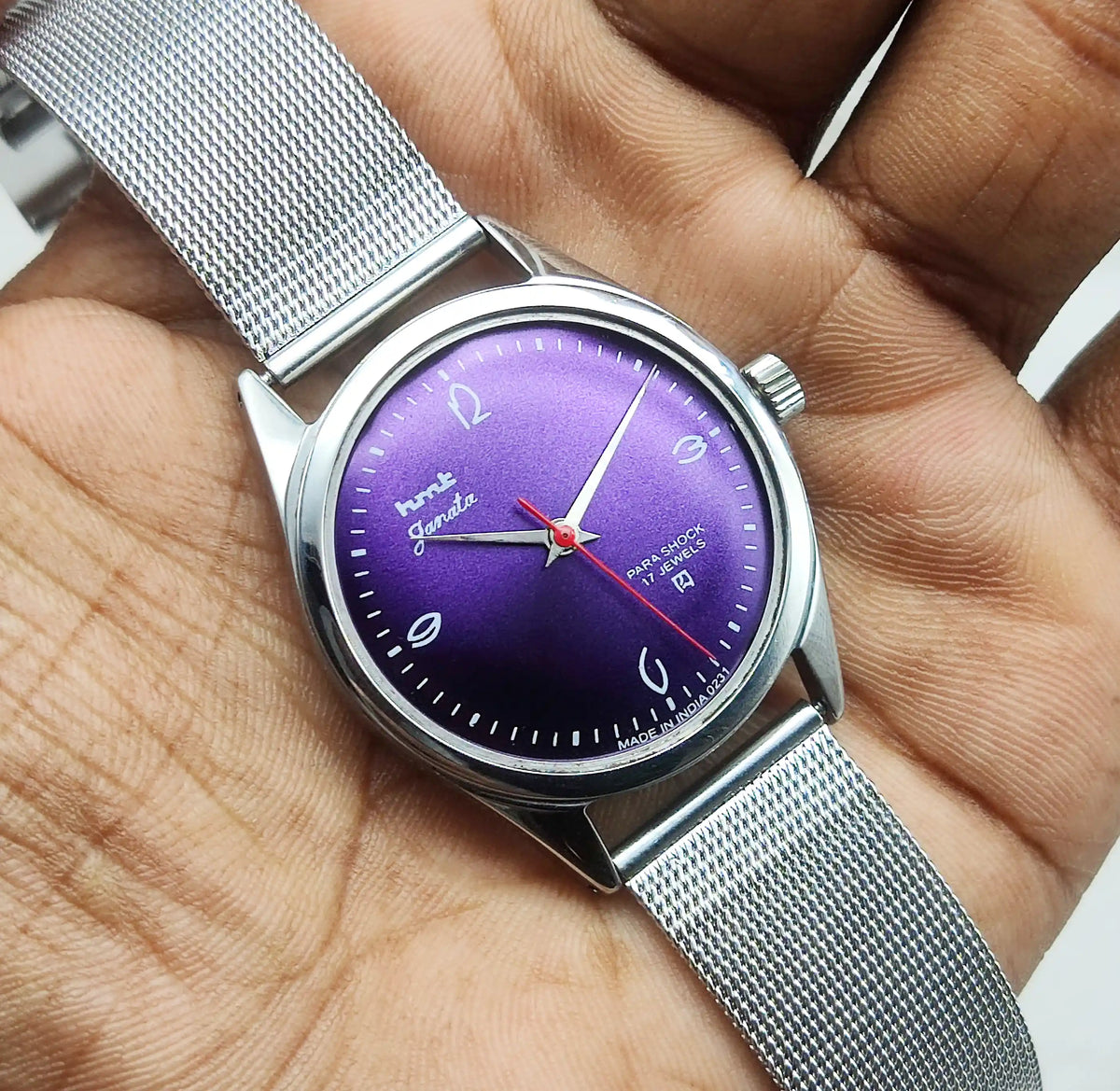 HMT Janata Purple Dial Watch - A Timeless Mechanical Masterpiece for the Modern Gentleman