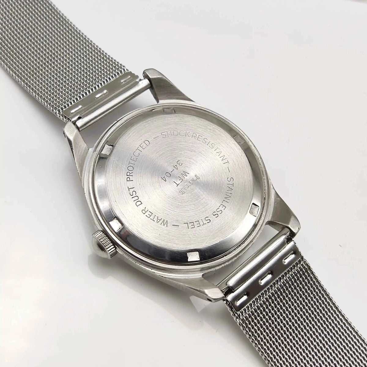 HMT Janata Mechanical Watch with Silvery Dial and Arabic Numerals - 17 Jewels Handwinding