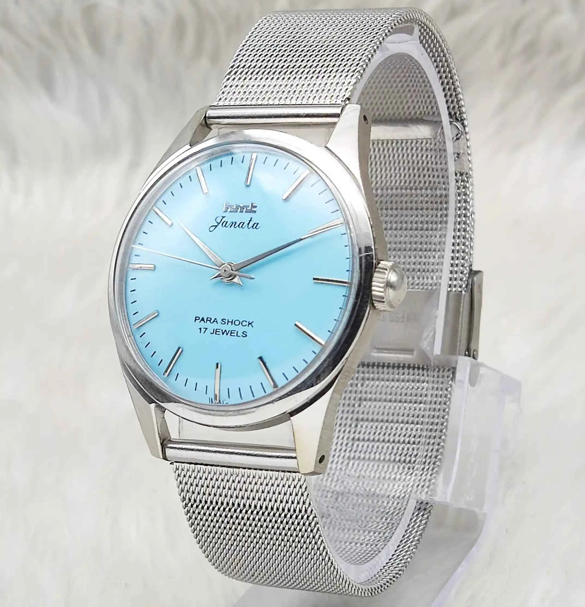 HMT Janata Tiffany Dial Handwinding Stick Indices Watch