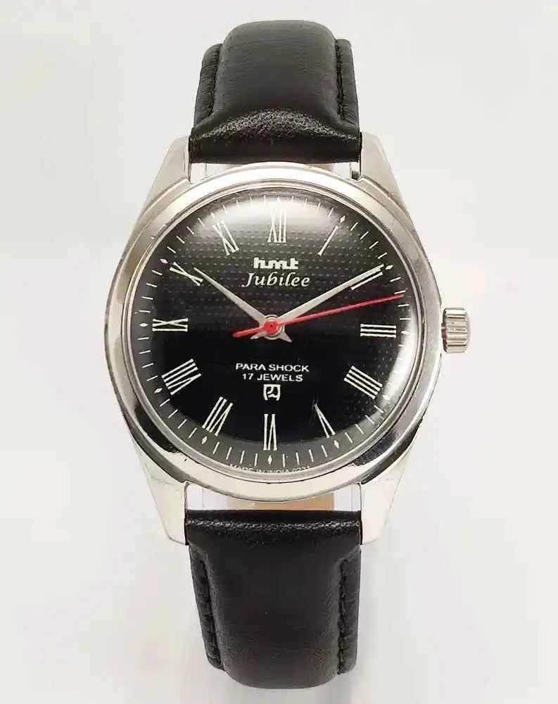 HMT Jubilee Black Dial Watch - Timeless Mechanical Craftsmanship for Discerning Tastes
