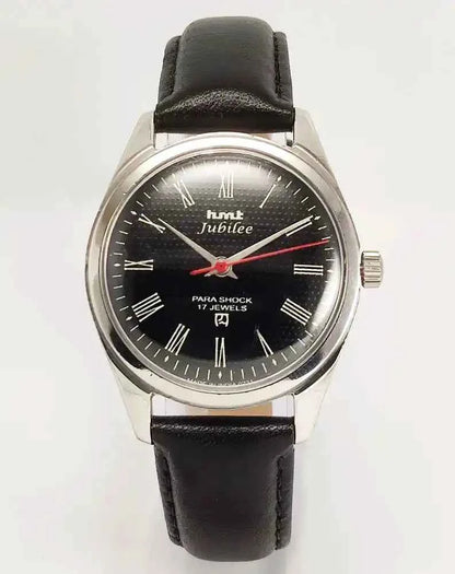 HMT Jubilee Black Dial Watch - Timeless Mechanical Craftsmanship for Discerning Tastes
