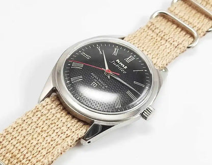 HMT Jubilee Black Dial Watch - Experience the Charm of Vintage Mechanical Precision