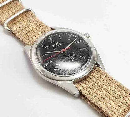HMT Jubilee Black Dial Watch - Experience the Charm of Vintage Mechanical Precision