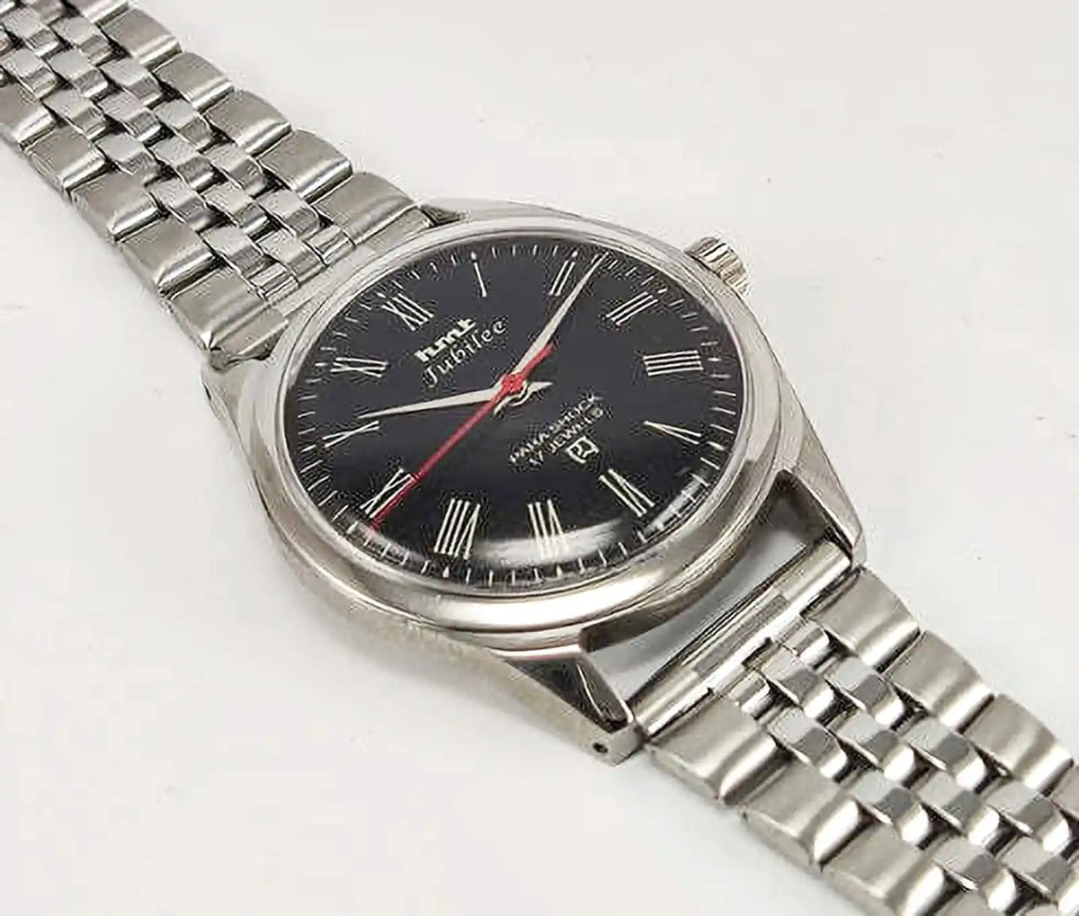 Elevate Your Style with the HMT Jubilee Black Dial Mechanical Watch