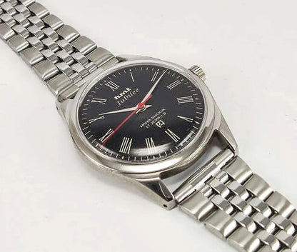 Elevate Your Style with the HMT Jubilee Black Dial Mechanical Watch