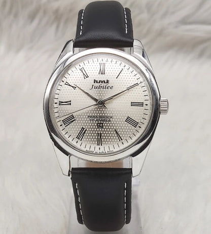 Elevate Your Look with the HMT Jubilee Silver Dial Watch - A Timeless Classic