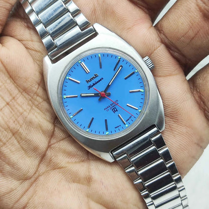 HMT Kohinoor Blue Dial Watch - 17 Jewels Asian Handwinding Timepiece