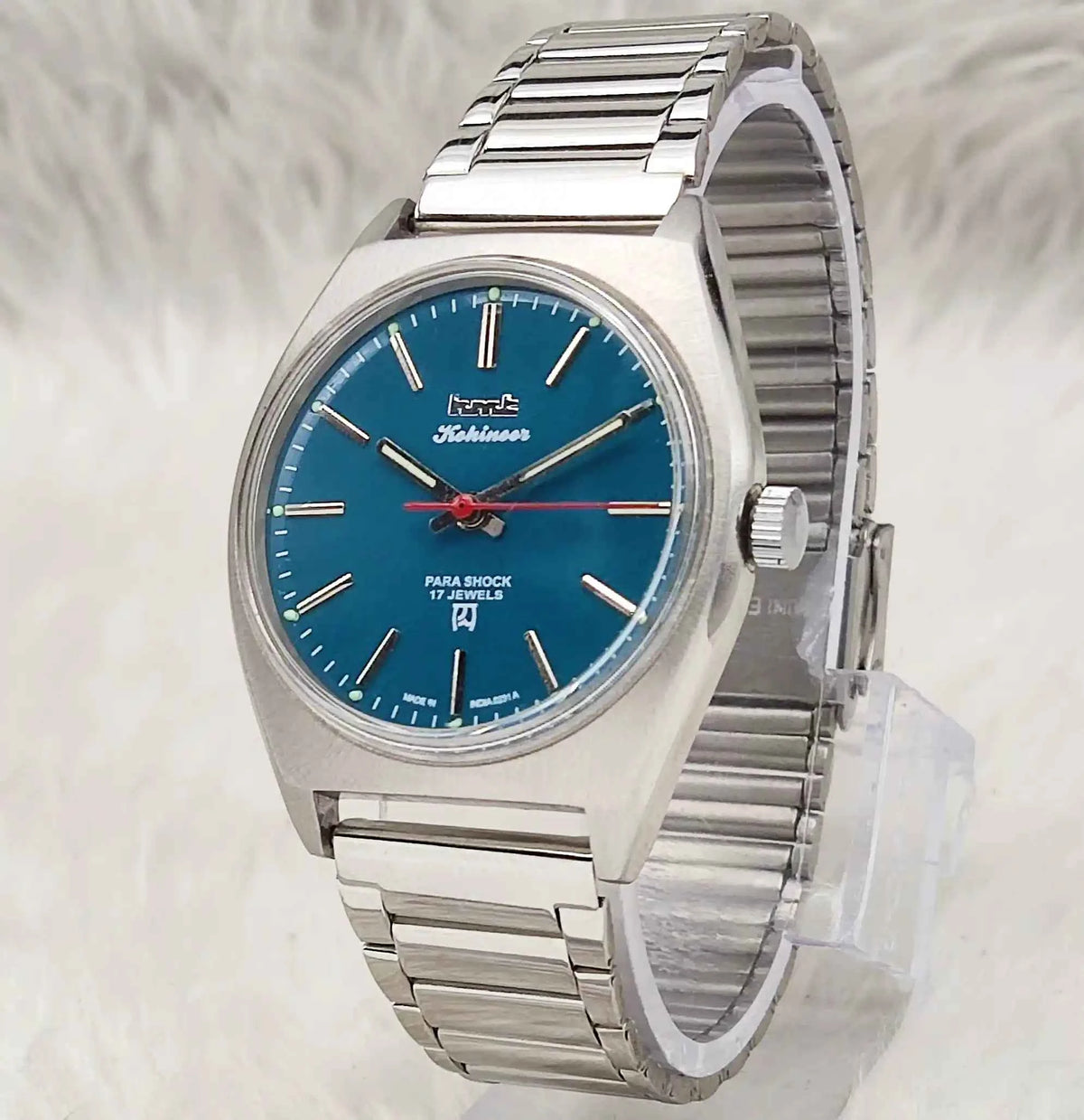 HMT Kohinoor Handwinding Watch - 17 Jewels Peacock Green Dial