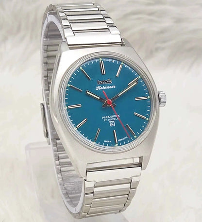 HMT Kohinoor Handwinding Watch - 17 Jewels Peacock Green Dial