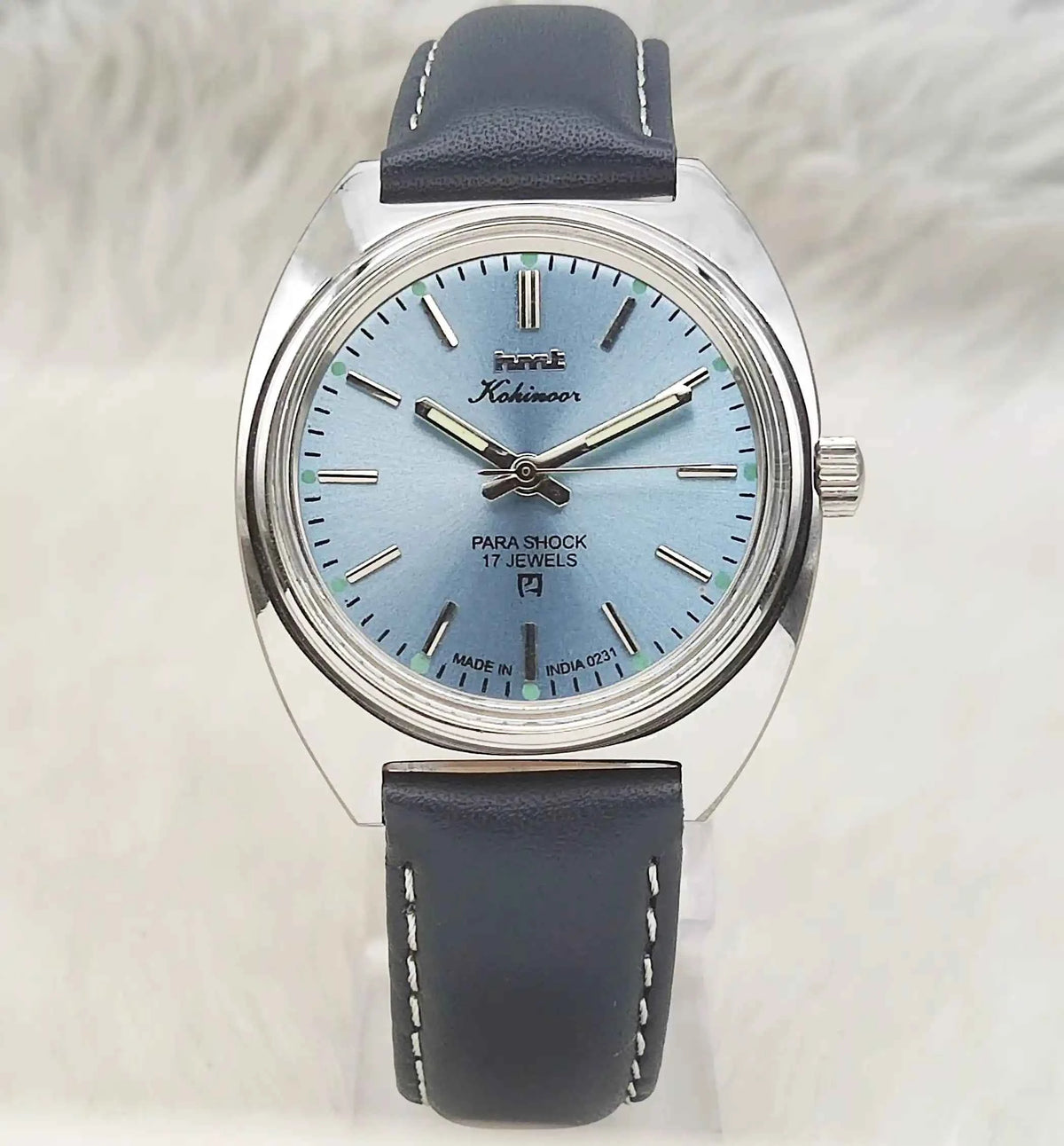 HMT Kohinoor 17 Jewels Tiffany Dial Handwinding Watch Transparent Back