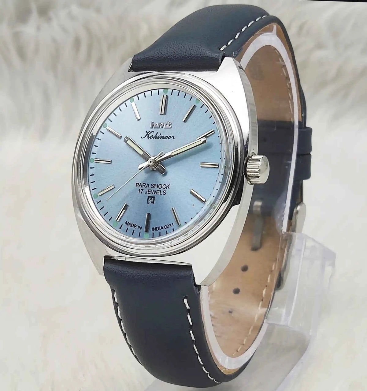 HMT Kohinoor 17 Jewels Tiffany Dial Handwinding Watch Transparent Back