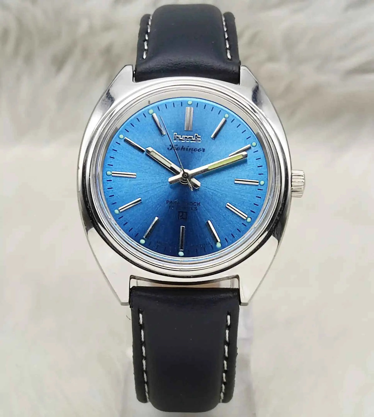 HMT Kohinoor 17 Jewels Bluish Dial Hnadwinding Watch