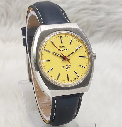 Elevate Your Style with the HMT Kohinoor Yellow Dial Watch – A Timeless Handwinding Marvel