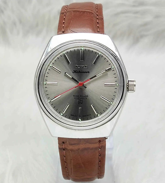 HMT Kohinoor Gray Dial Watch - 17 Jewels Handwinding Timepiece