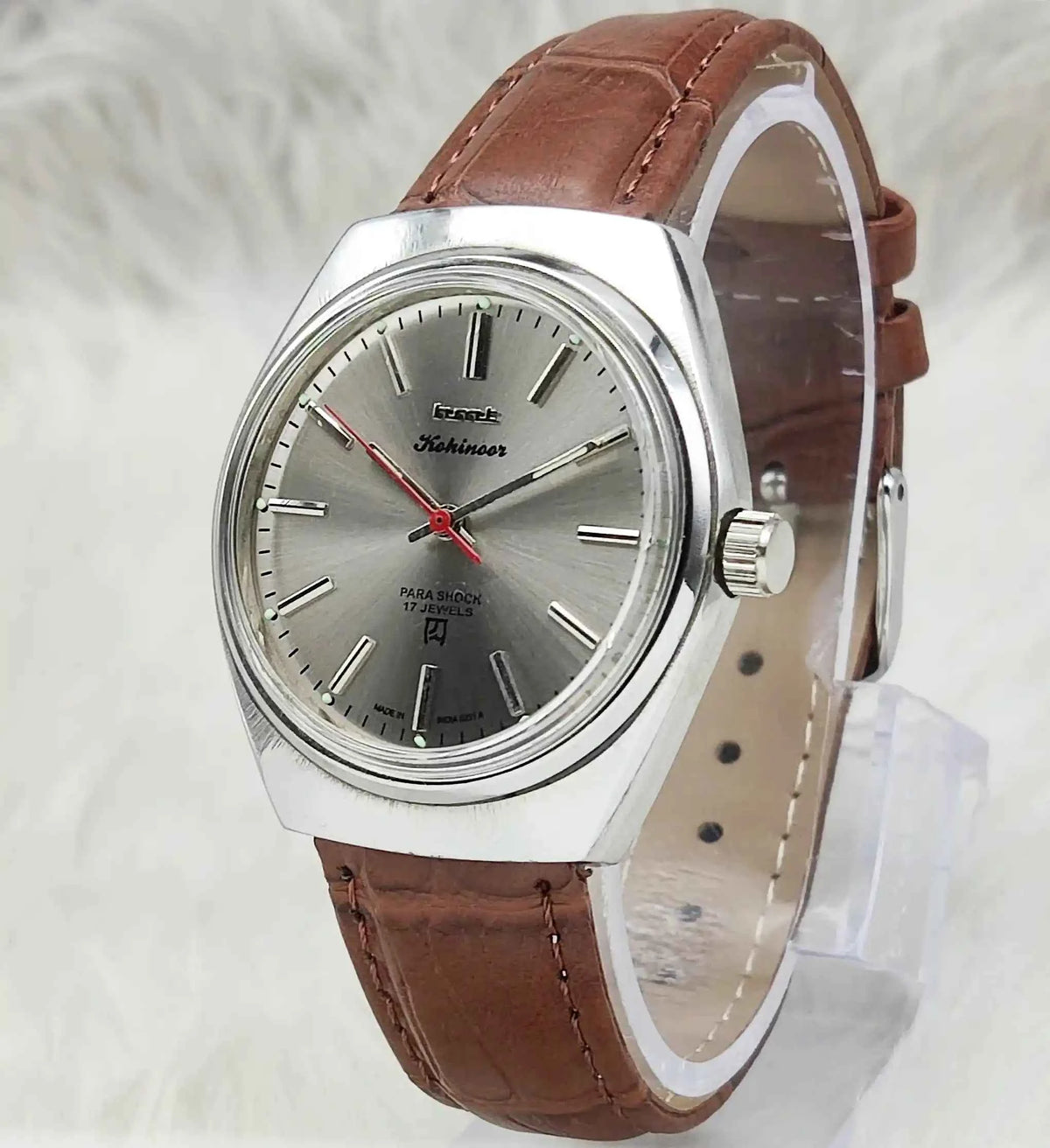 HMT Kohinoor Gray Dial Watch - 17 Jewels Handwinding Timepiece