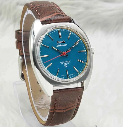 HMT Kohinoor Peacock Green Dial Watch - Handwinding 17 Jewels Timepiece