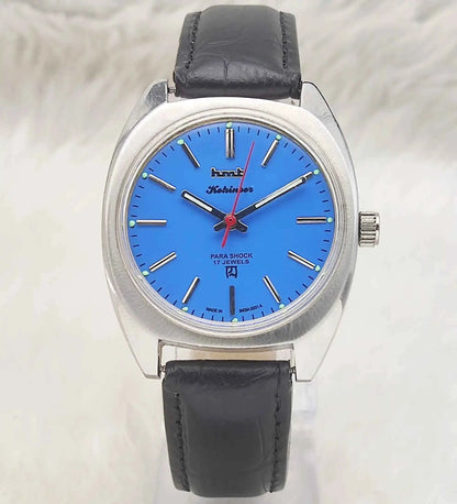 HMT Kohinoor Peacock Blue Watch - Timeless Elegance with Vintage Charm