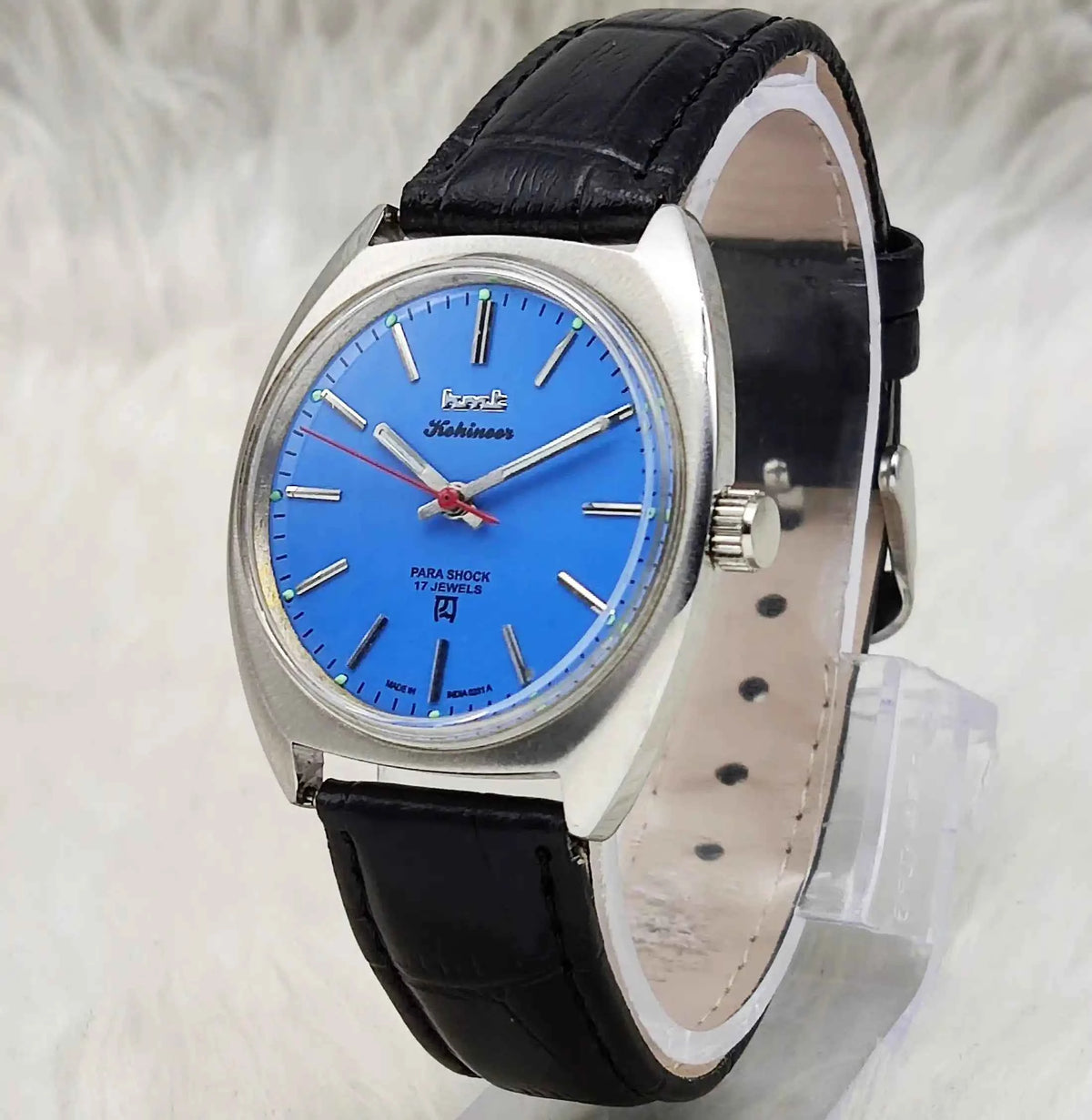 HMT Kohinoor Peacock Blue Dial Watch - 17 Jewels Handwinding Timepiece