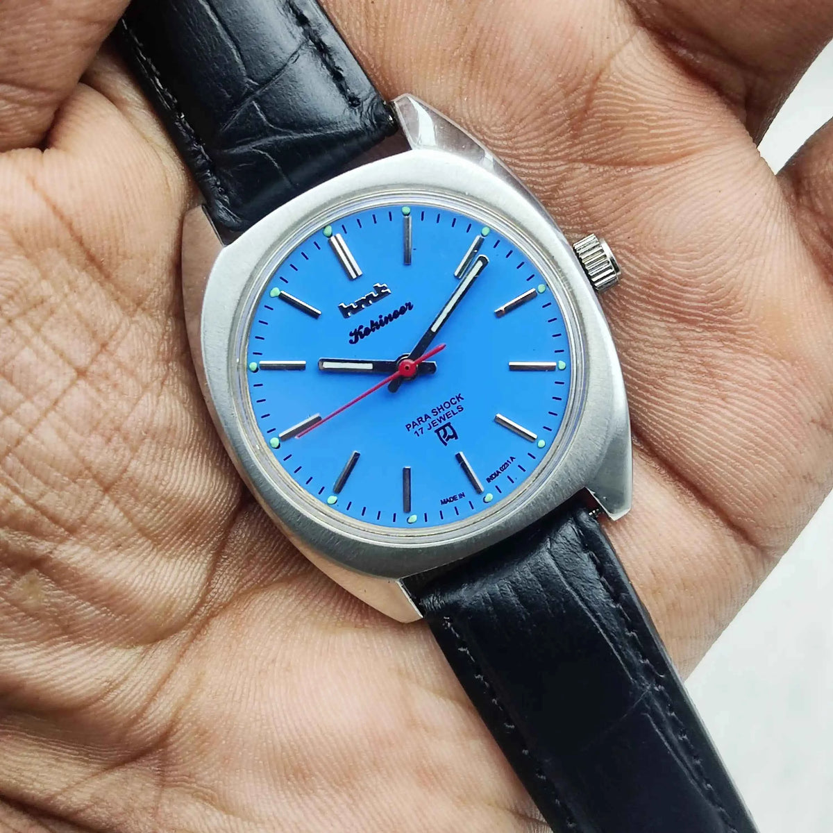 HMT Kohinoor Peacock Blue Watch - Timeless Elegance with Vintage Charm