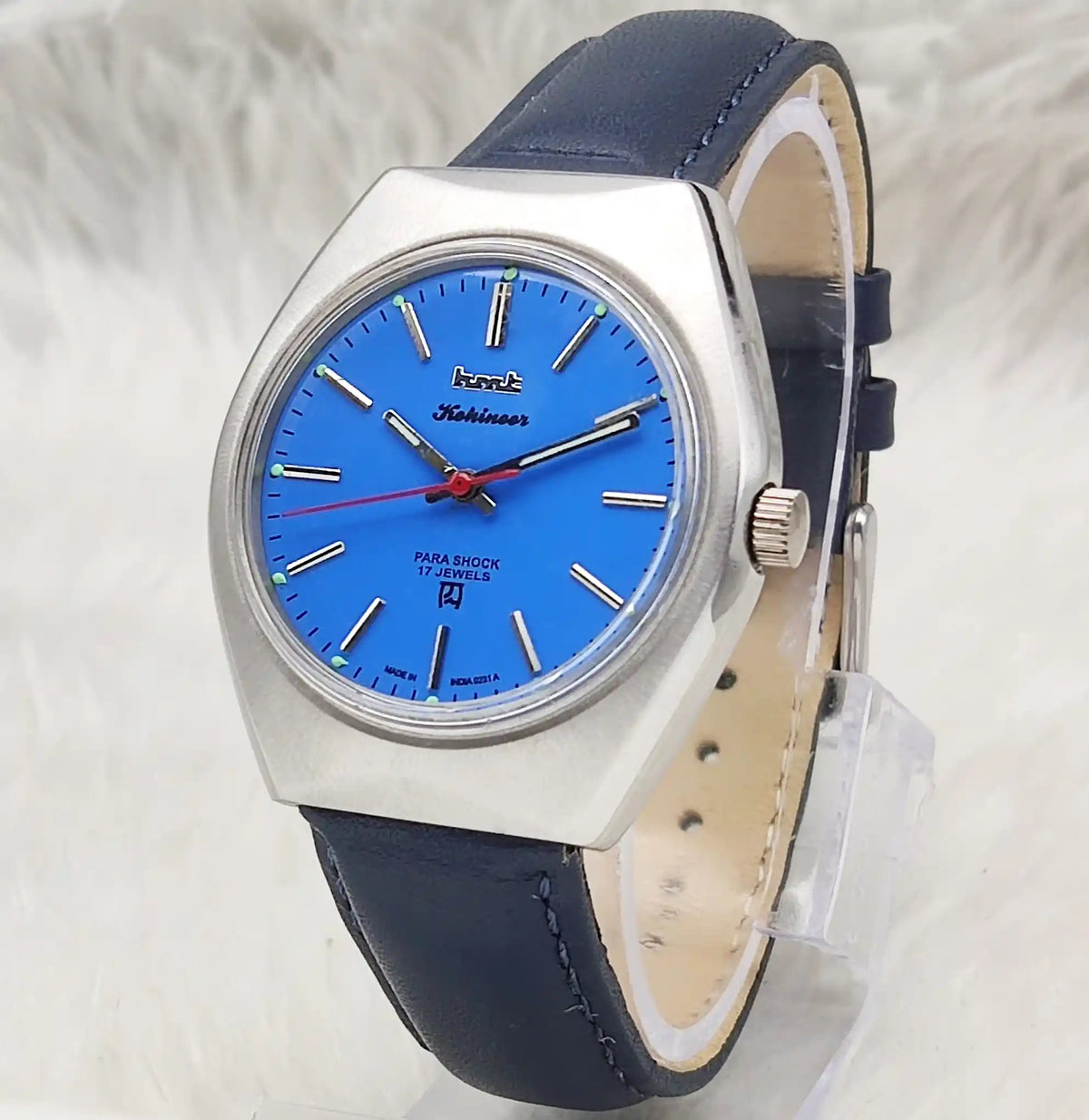 HMT Kohinoor Peacock Blue Dial Watch - Timeless Men's Handwinding Marvel