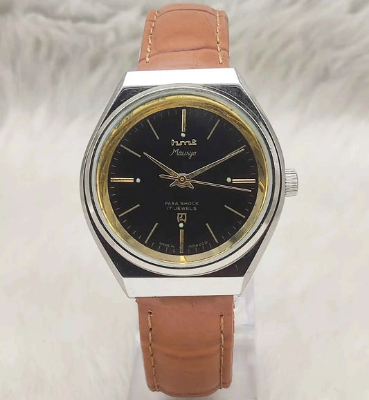 Elevate Your Style with the HMT Maurya Black Dial Watch