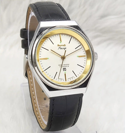 HMT Maurya Pearl Dial Watch - A Timeless Mechanical Marvel for the Modern Gentleman