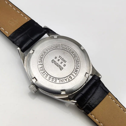 Classic HMT Nishat Mechanical Watch – Timeless Elegance with 17 Jewels and Black Dial