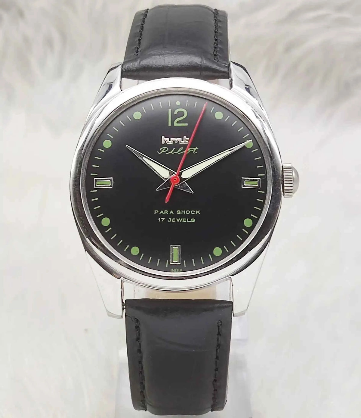 HMT Pilot Men's Watch 17 Jewels Black Dial Handwinding 0231