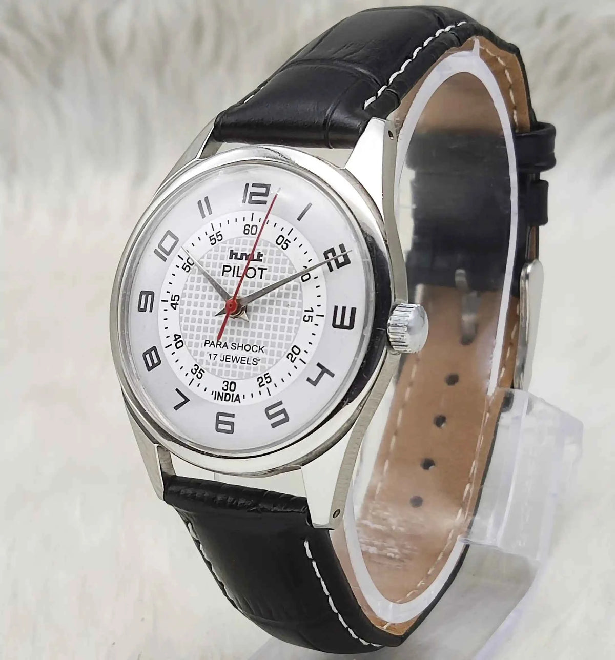 HMT Pilot White Dial Watch - Timeless Mechanical Men's Watch