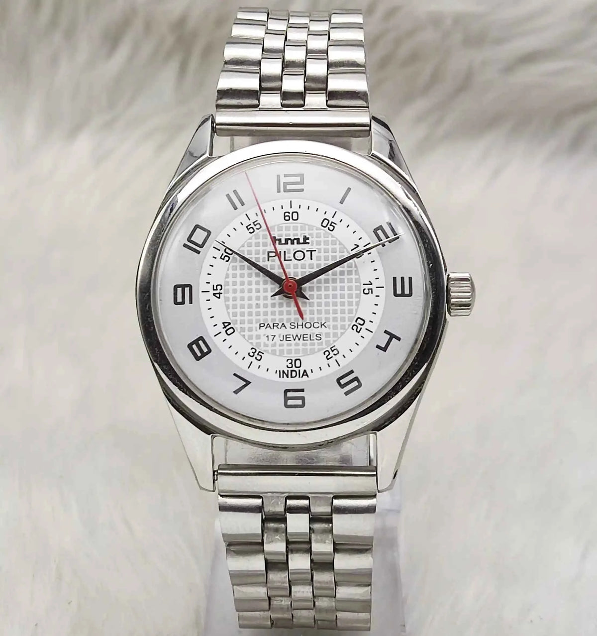 HMT Pilot White Dial Watch - Timeless Mechanical Elegance for Every Occasion