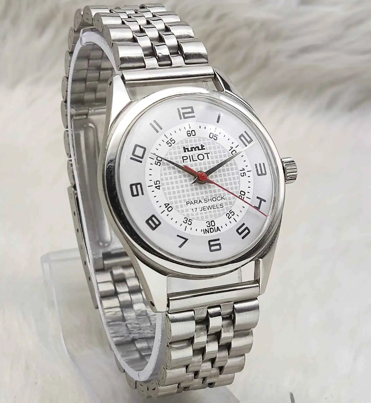 HMT Pilot White Dial Watch - Timeless Mechanical Elegance for Every Occasion