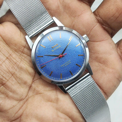 HMT Sona Blue Dial Watch - A Timeless Handwinding Mechanical Masterpiece